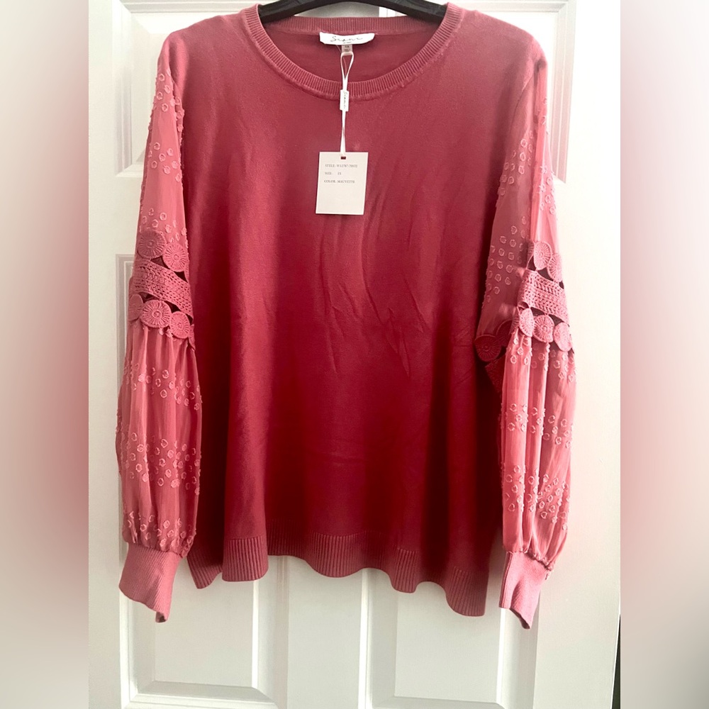 Lace Sleeve Top-